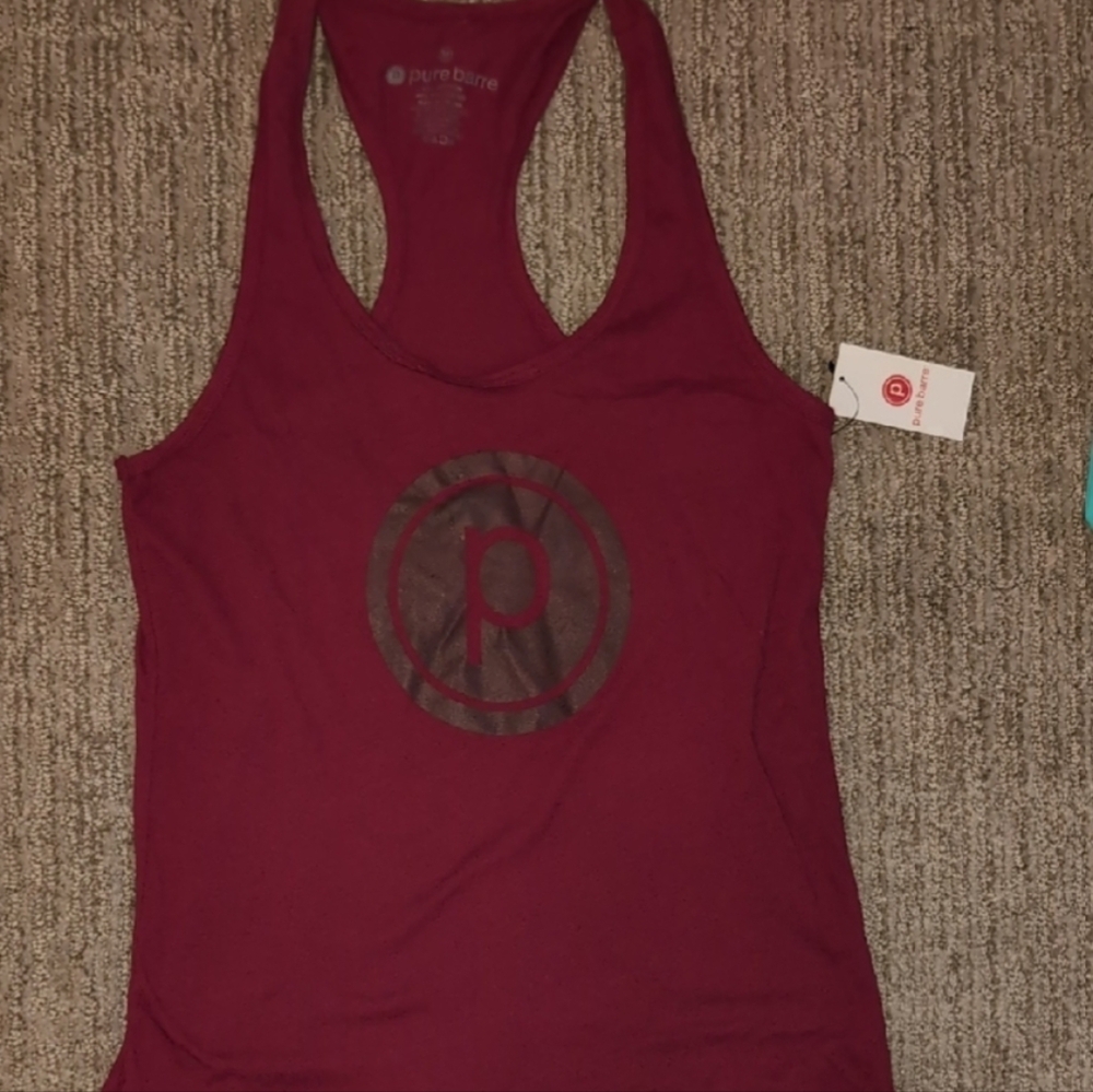 NWT Pure Barre Burgundy Tank Top